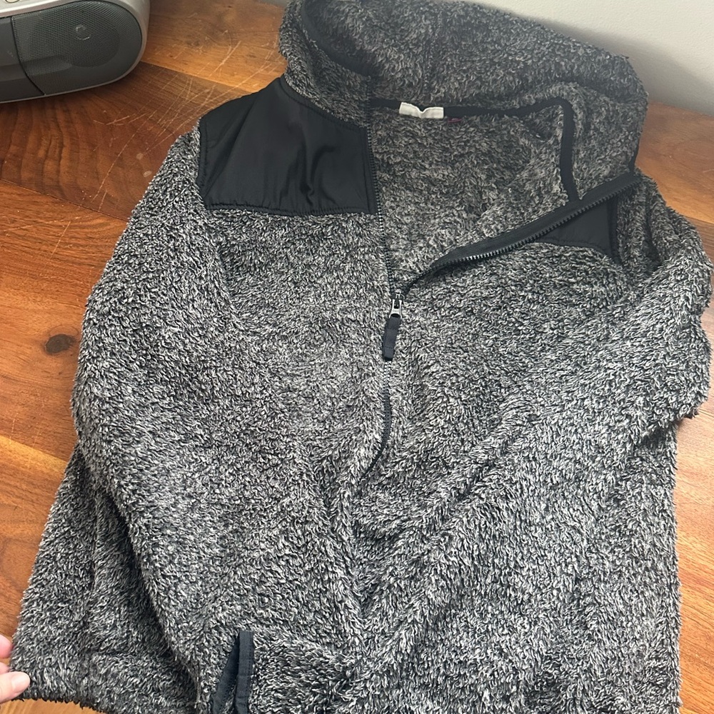 SO Black and Gray Teddy Jacket